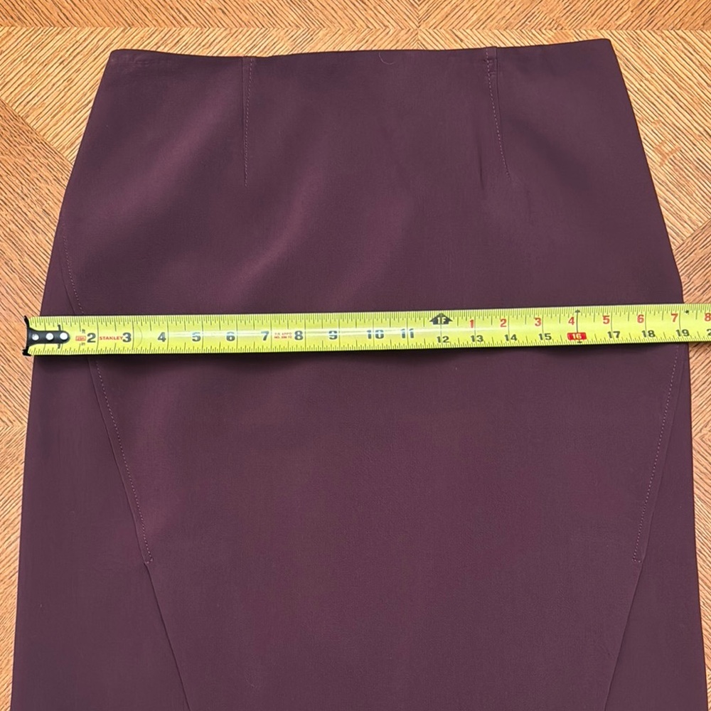 White House Black Market Burgundy Pencil Skirt Size 10 - Picture 6 of 10